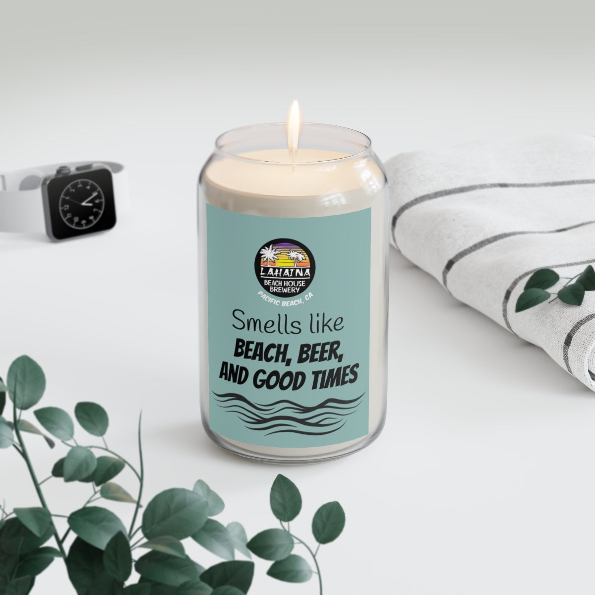 Beach-Themed Scented Candle - Smells Like Beach, Beer, and Good Times